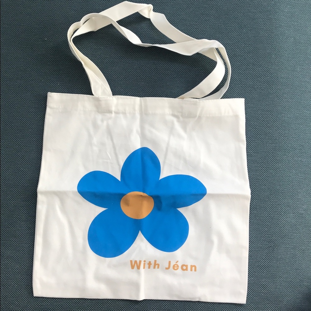 With Jean Canvas tote